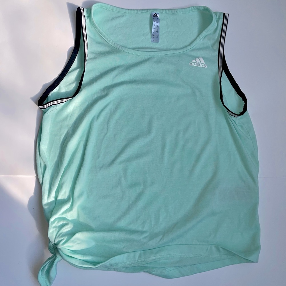 Adidas mint green tank top